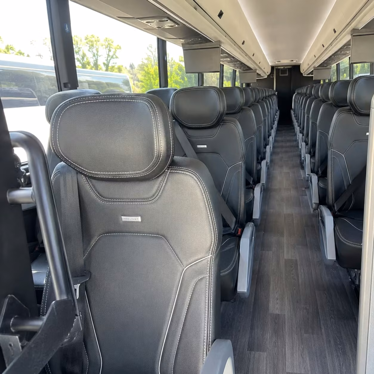 napa charter bus interior